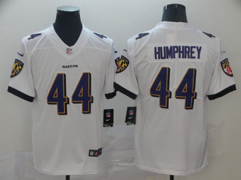 Men Baltimore Ravens 44 Humphrey White Nike Vapor Untouchable Limited Player NFL Jerseys